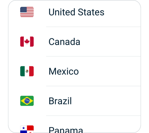 Next connect step 2, choose VPN server location